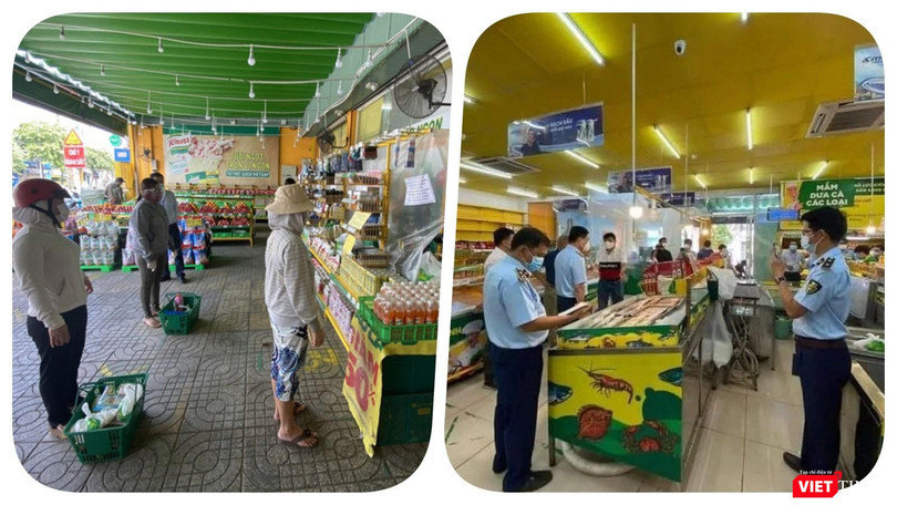 Chuỗi cửa hàng Bách Hoá Xanh đã vướng phải cơn phẫn nộ của cộng đồng người dân vì tăng giá thực phẩm mùa dịch - Ảnh Hoà Bình ghép