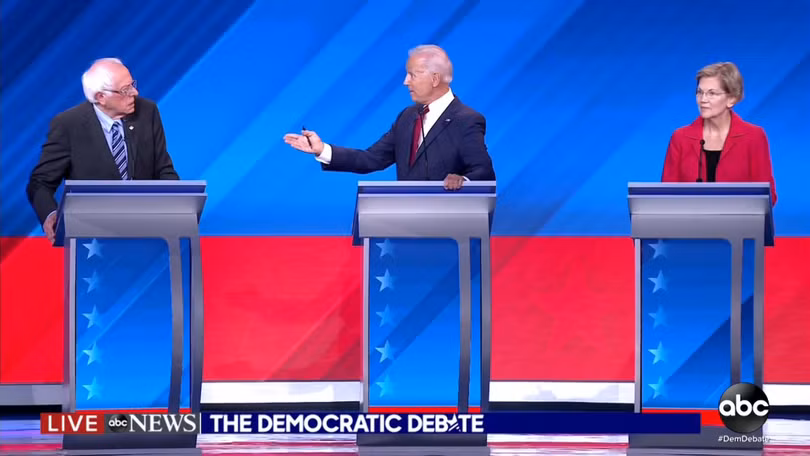 Tranh luận vòng 3 của Đảng Dân chủ (Ảnh: the Washington Post)