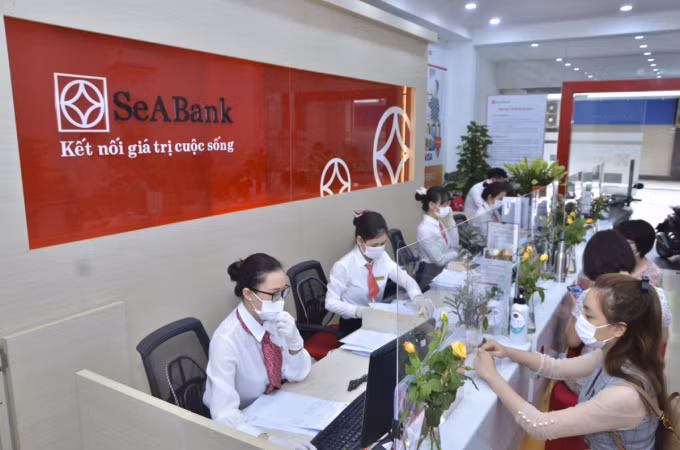 Một chi nhánh giao dịch của SeABank. Ảnh: SeaABank