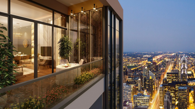 Tầm nhìn từ ban công căn hộ BRG Diamond Residence.