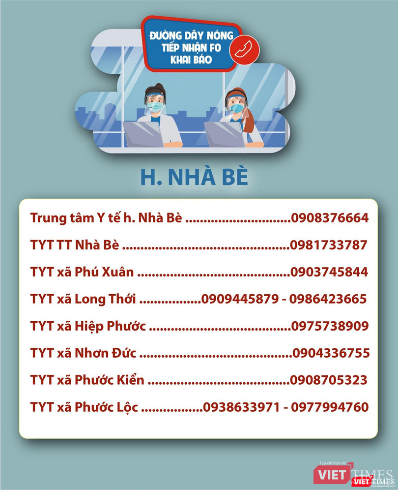 Danh sách đường dây nóng Huyện Nhà Bè