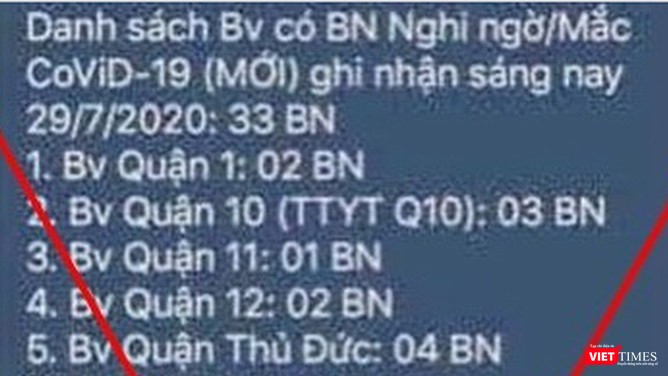 Danh sách giả được đăng tải trên nhiều mạng xã hội gây tâm lý hoang mang (Ảnh: MXH) 