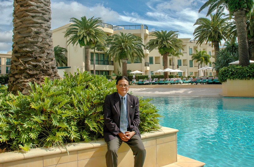 Ông Đoàn Mạnh Giao trong một chuyến công cán.