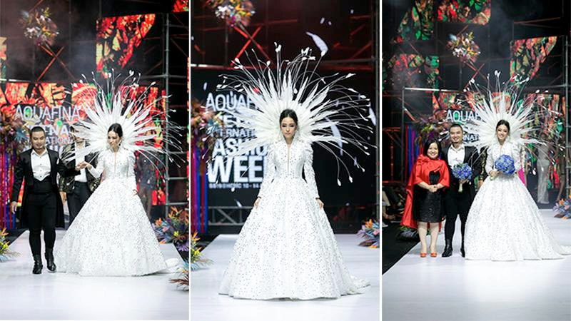 Hoa hậu Trương Hồ Phương Nga bất ngờ xuất hiện đẹp "không tì vết" trên sàn catwalk.