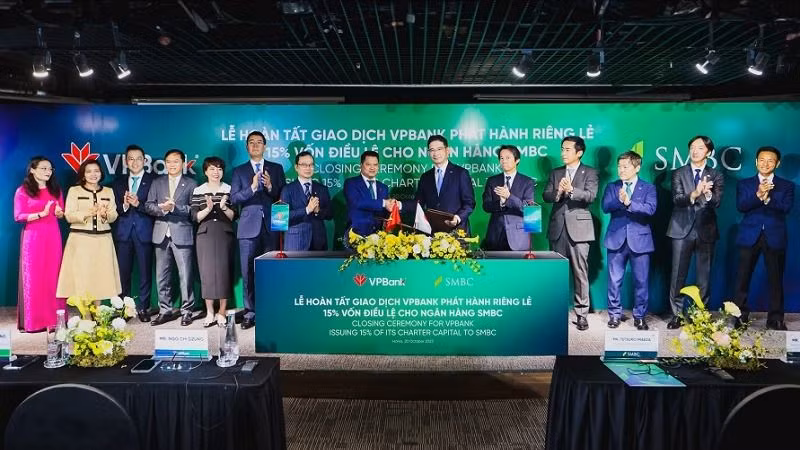 VPBank hoàn tất phát hành 15% cổ phần cho SMBC
