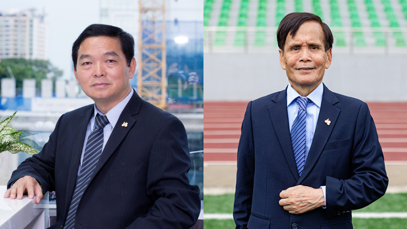 Nhà sáng lập HBC Lê Viết Hải (trái) và ông Nguyễn Công Phú - Thành viên HĐQT