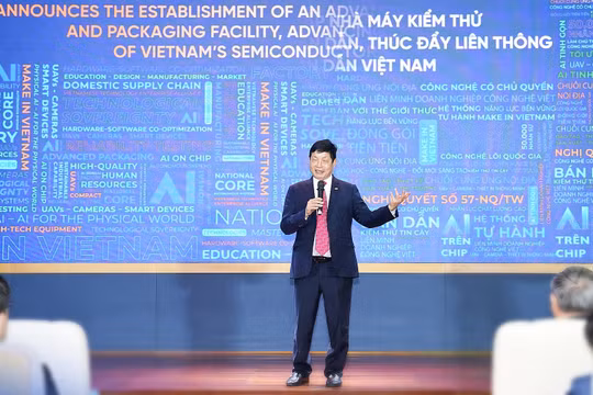 Chủ tịch FPT Trương Gia Bình cho biết nhà máy kiểm thử và đóng gói tiên tiến sẽ giúp khép kín hệ sinh thái bán dẫn tại Việt Nam.