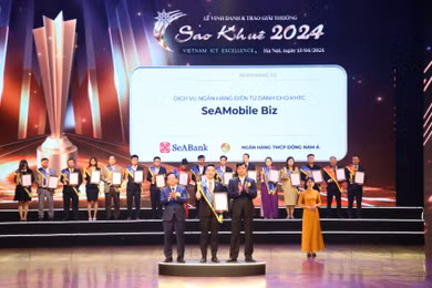 Ứng dụng ngân hàng số SeAMobile Biz của SeABank được vinh danh tại giải thưởng Sao Khuê