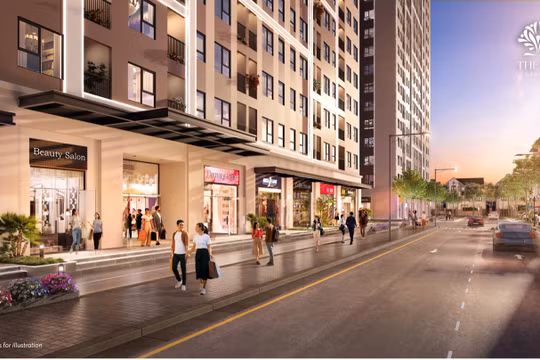 Phối cảnh các căn hộ kết hợp thương mại tầng 1