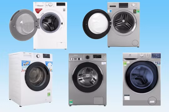 Loạt máy giặt lồng ngang cỡ lớn giảm giá đầu năm