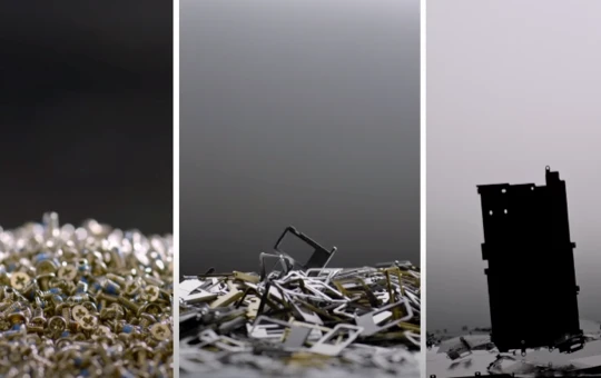 Một số linh kiện của iPhone sau khi được tháo gỡ để tái chế. Ảnh: Apple.