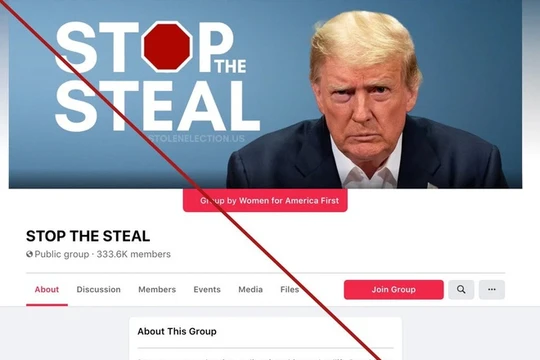 Tin giả tràn ngập, Facebook phải xóa nhóm ủng hộ ông Trump