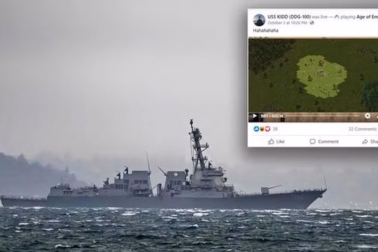 Trang Facebook của tàu chiến Mỹ bị hacker chiếm đoạt để livestream game