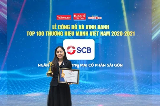 SCB nhận giải Thương hiệu mạnh Việt Nam lần thứ 6