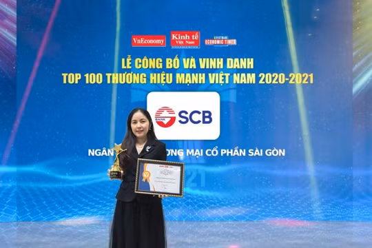 SCB nhận giải Thương hiệu mạnh Việt Nam lần thứ 6