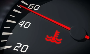 Đèn báo động cơ xe quá nóng.