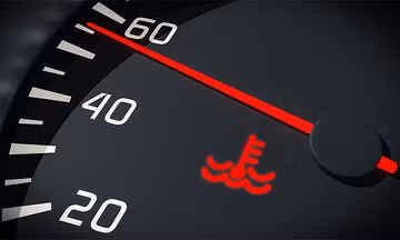 Đèn báo động cơ xe quá nóng.