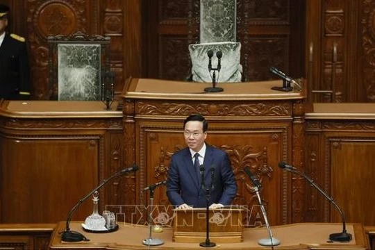 Chủ tịch nước Võ Văn Thưởng phát biểu tại Quốc hội Nhật Bản