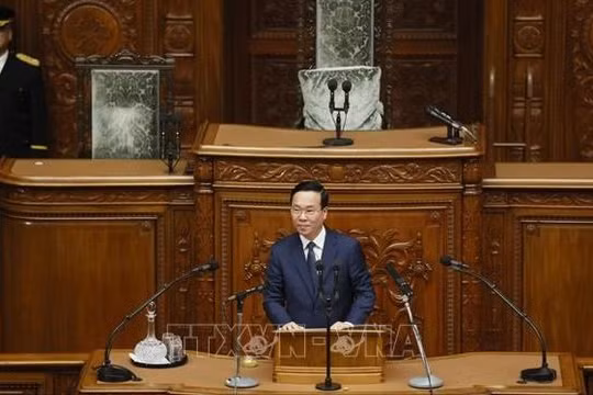 Chủ tịch nước Võ Văn Thưởng phát biểu tại Quốc hội Nhật Bản