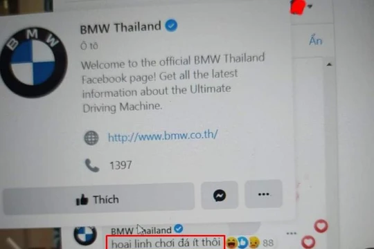 Fanpage BMW Thái Lan bình luận về Hoài Linh