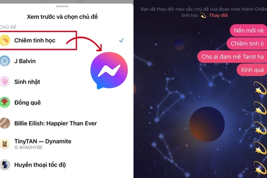 Messenger vừa update thêm theme mới