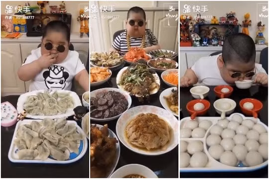 Hình ảnh thường gặp ở các video có nội dung ăn uống của trẻ em (Ảnh minh họa)