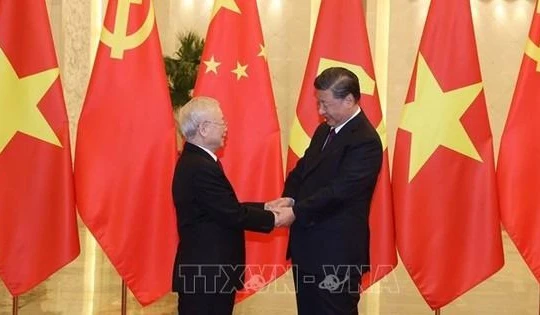 Tổng Bí thư, Chủ tịch Trung Quốc Tập Cận Bình đón Tổng Bí thư Nguyễn Phú Trọng, chiều 31/10/2022