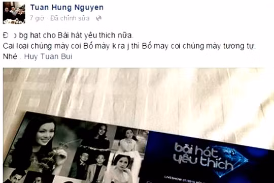 Status gây xôn xao đã được nam ca sĩ xóa khỏi trang cá nhân.