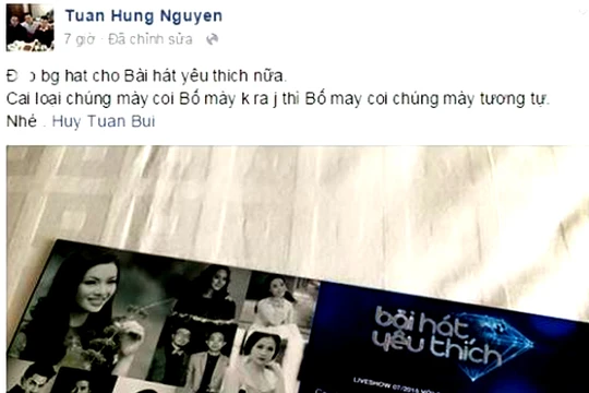 Status gây xôn xao đã được nam ca sĩ xóa khỏi trang cá nhân.