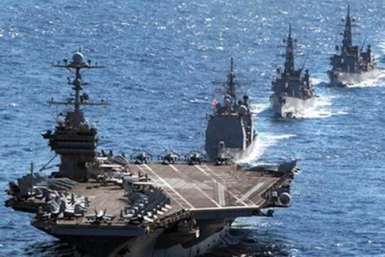 Tàu sân bay USS Theodore Roosevelt thuộc Hạm đội 5 Hải quân Mỹ 