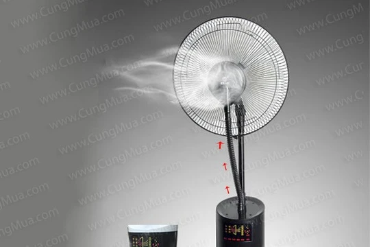 Sản phẩm quạt phun sương được nhiều người tiêu dùng lựa chọn cho giải pháp chống nắng nóng ngày hè