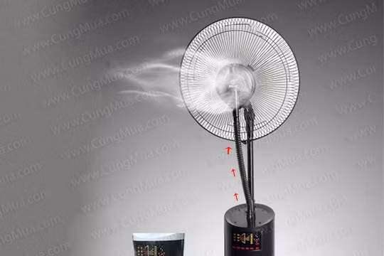 Sản phẩm quạt phun sương được nhiều người tiêu dùng lựa chọn cho giải pháp chống nắng nóng ngày hè