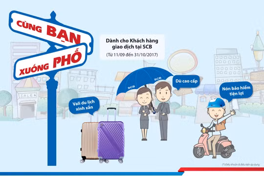 Chương trình “SCB cùng bạn xuống phố” sẽ diễn ra từ ngày 11/9-31/10/2017