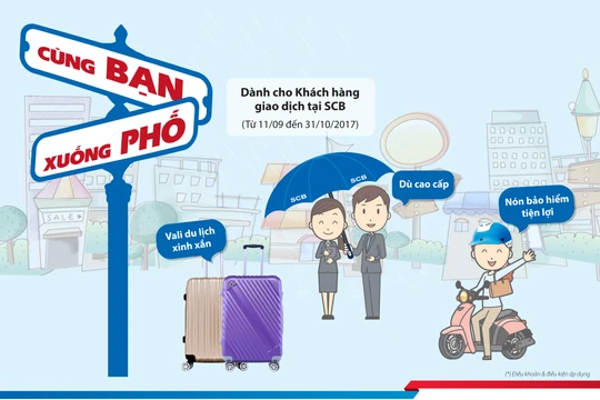 Chương trình “SCB cùng bạn xuống phố” sẽ diễn ra từ ngày 11/9-31/10/2017