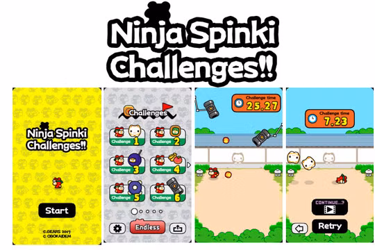 Ninja Spinki Challenger với độ khó không tưởng