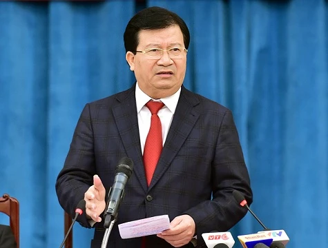 Phó Thủ tướng Trịnh Đình Dũng phát biểu tại Hội nghị tổng kết năm 2016, triển khai kế hoạch 2017 của Bộ Xây dựng.