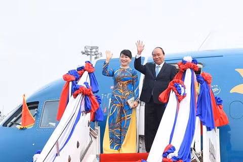 Thủ tướng Nguyễn Xuân Phúc và Phu nhân. Ảnh: VGP