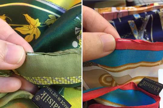 Vụ khăn lụa Trung Quốc bị thay mác đổi tên tại cửa hàng số 113 Khaisilk tại Hà Nội