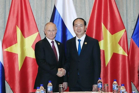 Chủ tịch nước Trần Đại Quang và Tổng thống Nga Putin (ảnh: TTXVN)