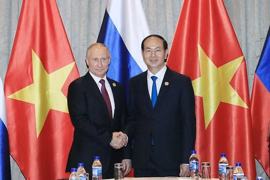 Chủ tịch nước Trần Đại Quang và Tổng thống Nga Putin (ảnh: TTXVN)