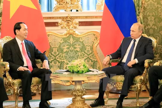 Chủ tịch nước Trần Đại Quang và Tổng thống Liên bang Nga Vladimir Putin - Ảnh:TTXVN