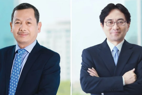 Hai tân Phó Chủ tịch HĐQT Eximbank, ông Đặng Anh Mai và ông Yasuhiro Saitoh.