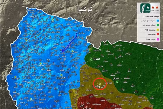 Tình hình chiến sự Afrin tính đến ngày 23.03.2018, ảnh South Front