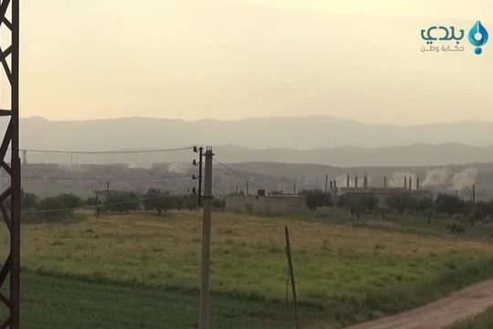 Lực lượng không quân Nga, Syria không kích dữ dội chiến tuyến của lực lượng Hồi giáo cực đoan ở Idlib, Hama, Latakia và Aleppo. Ảnh: video Baladi-News Network.