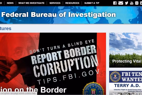 Trang web của Cơ quan điều tra liên bang Mỹ FBI