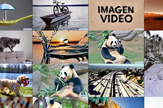 Các video ngắn do Imagen Video của Google tạo lên từ văn bản và một ảnh dữ liệu đầu vào. Ảnh Indian Express.