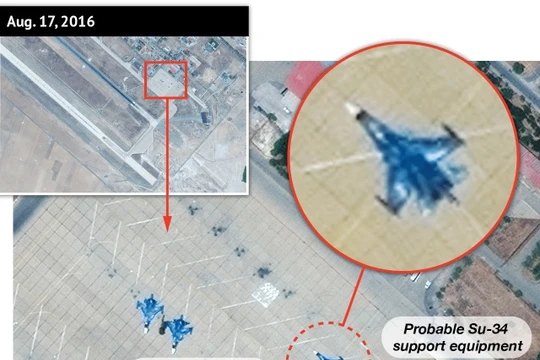 4 chiếc Su - 34 đang có mặt trên sân bay không quân Hamedan ở Iran