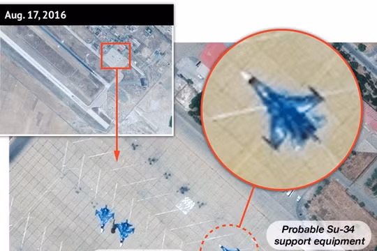 4 chiếc Su - 34 đang có mặt trên sân bay không quân Hamedan ở Iran