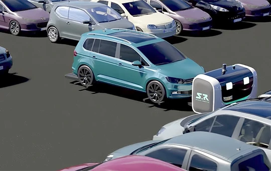 Robot Stan cất giữ xe ô tô trên sân bay