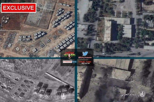 Những địa điểm bị không quân Syria không kích ác liệt